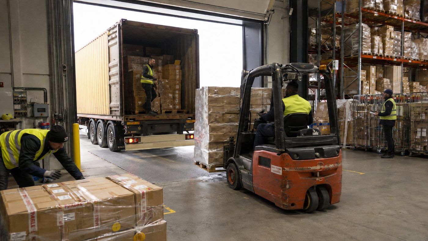 Lager und Logistik – Warenumschlag am Verladetor